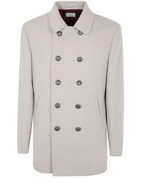 Brunello Cucinelli - Double Brasted Coat Clothing - Lyst