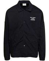 Drole de Monsieur - Jacket With Slogan Print At The Back And At The Front In Nylon - Lyst
