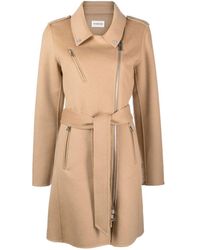 P.A.R.O.S.H. - Belted Felted Wool Trench Coat - Lyst
