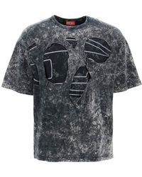 DIESEL - Destroyed T-Shirt With Peel - Lyst