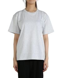 Alexander Wang - Essential Jsy Ss T-Shirt W/ Puff Logo & Bound Neck - Lyst