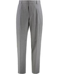 BOSS - Virgin Wool Trousers - Lyst