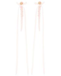 Simone Rocha - Slim Bow Ribbon Drip Earrings - Lyst