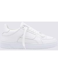 Represent - White Leather Apex Tonal Sneakers - Lyst