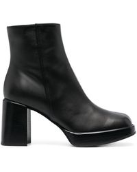 Tod's - Leather 80mm Square Toe Boots. - Lyst