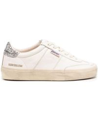 Golden Goose - Distressed Glittered Sneakers For With Nappa Leather Material - Lyst