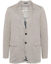 Circolo 1901 - Striped Cotton Blazer With Welt Pocket - Lyst