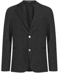 Emporio Armani - Blazer With Open Lapels - Lyst