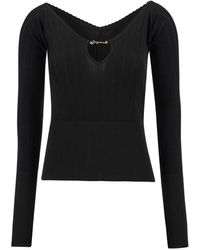 Jacquemus - Long Sleeve Top With Logo Detail And Cut-Out - Lyst
