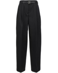 Jil Sander - Long Relaxed Wide Leg Pleated Pant - Lyst