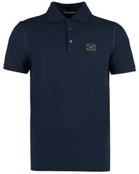 Dolce & Gabbana - Short Sleeve Cotton Polo Shirt - Lyst