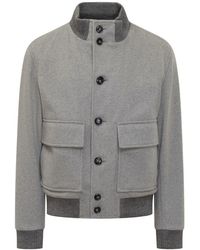 BOSS - Wool Jacket With Front Pockets - Lyst