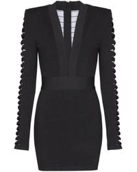 Balmain - Short V-Neck Dress - Lyst