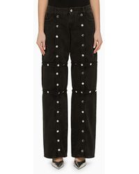 The Attico - Baggy Jeans With Studs - Lyst