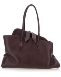 The Attico - 'La Passeggiata' Shoulder Bag With Top Handles And Top Zip Closure - Lyst