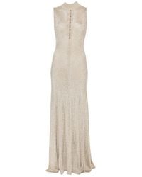 Self-Portrait - Lurex Knit Maxi Dress - Lyst