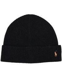 Polo Ralph Lauren - Signature Pony Wool-Blend Beanie Accessories - Lyst