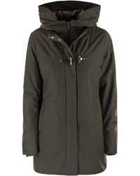 Fay - Technical Gabardine Toggle Coat - Lyst