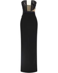 Nensi Dojaka - 'Corsetted Draped Maxi' Dress - Lyst