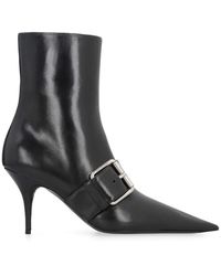 Balenciaga - Knife 80 Leather Ankle Boots - Lyst