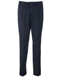 Brunello Cucinelli - Garment-dyed Leisure Fit Trousers In American Pima Comfort Cotton With Pleats - Lyst