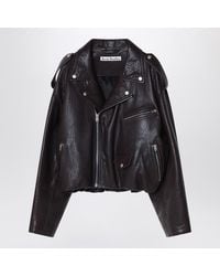 Acne Studios - Leather Over Bomber Jacket - Lyst