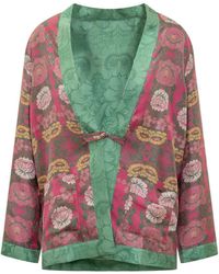 Pierre Louis Mascia - Pierre Louis Mascia Silk Kimono With Floral Print - Lyst