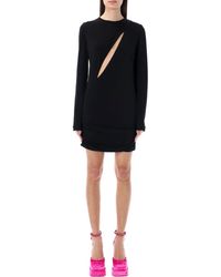 Versace - Slashed Mini Dress - Lyst