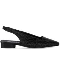 Halmanera - Fold Black Slingback Ballet Flat Shoe - Lyst