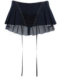 Dilara Findikoglu - Micro Pleated Skirt With Corset - Lyst