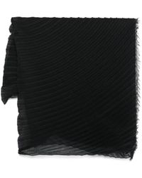 Issey Miyake - "Pleats" Silky Wool Stole Accessories - Lyst
