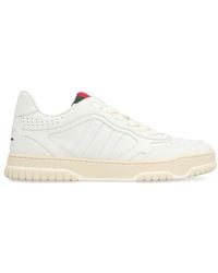 Gucci - Re-Web Leather Low-Top Sneakers - Lyst
