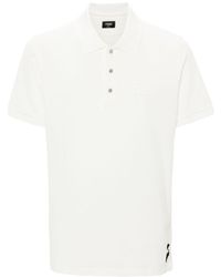 Fendi - Pique Polo Shirt With Embossed Ff Logo - Lyst