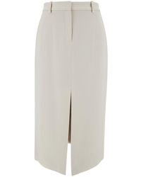 Theory - Midi Straight Skirt With Front Split - Lyst