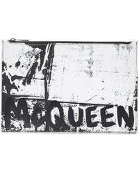 Alexander McQueen - Mcqueen Graffiti Clutch - Lyst