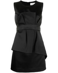 P.A.R.O.S.H. - Satin Belted Sleveless Minidress - Lyst