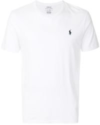 Polo Ralph Lauren - Crewneck T-Shirt With Pony Embroidery On The Front - Lyst