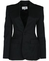 MM6 by Maison Martin Margiela - Single-Breasted Blazer - Lyst