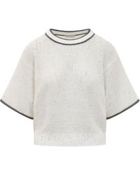 Brunello Cucinelli - Dazzling & Sparkling Linen Sweater - Lyst