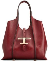 Tod's - T Timeless Mini Leather Shopping Bags - Lyst