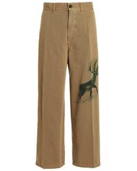 Incotex - Printed Cotton Trousers - Lyst