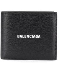 Balenciaga - Leather Logo Bifold Wallet - Lyst