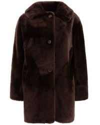 B&W - Reversibile Shearling Coat - Lyst