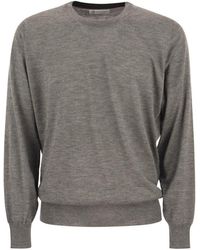 Brunello Cucinelli - Lightweight Cashmere And Silk Crew-neck Sweater - Lyst