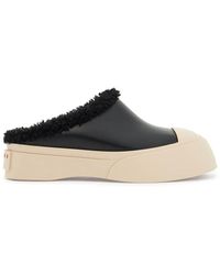 Marni - Pablo Leather And Shearling Clog - Lyst