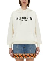 Valentino Garavani - Cotton Hoodie With Print - Lyst