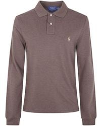 Polo Ralph Lauren - Long Sleeve Knit Polo Shirt - Lyst