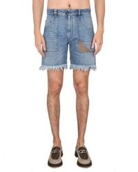 Fendi - Denim Bermuda Shorts For Ss23 - Lyst