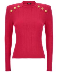Balmain - Logo Button Sweater Sweater, Cardigans - Lyst