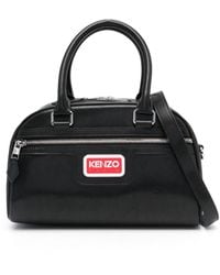 KENZO - Logo-plaque Faux-leather Tote Bag - Lyst
